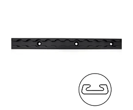 Todo - Hardware negro Riel de amarre L-track - 0,6m - Aluminio - Negro Todo - Hardware negro Riel de amarre L-track - 0,6m - Aluminio - Negro