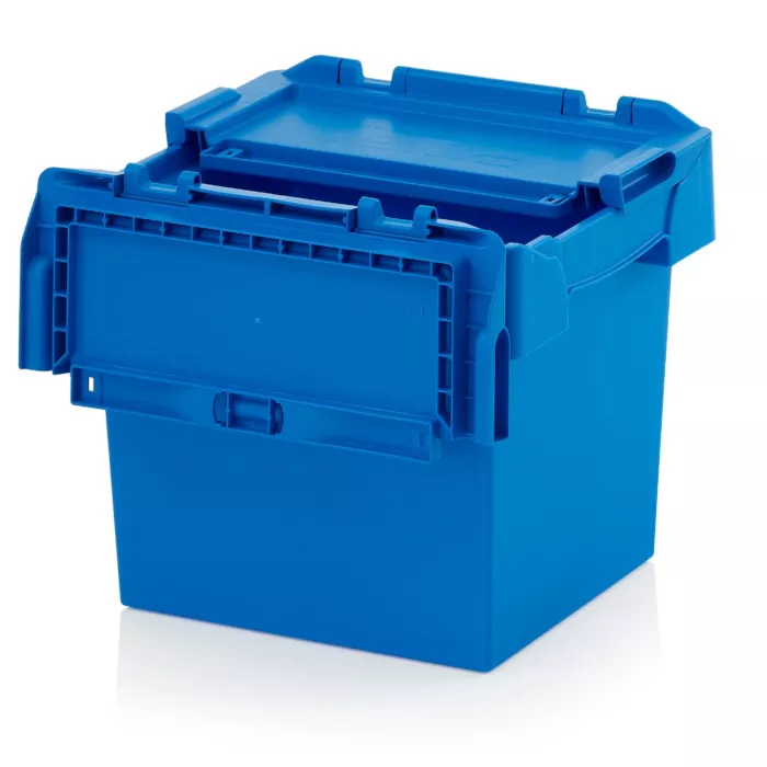 Cajas de almacenamiento apilables con tapa 40x30x34cm Metaltis