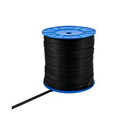 Todo - Rollos de cinta negra Cinta de poliéster 15 mm - 700 kg - rollo de 500 m - negro
