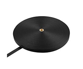 Mejores ventas - Rollos de cinta Cinta de poliéster 25 mm - 1200 kg - rollo de 100 m - negro