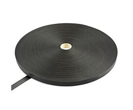 Todo - Rollos de cinta negra Cinta de poliéster 25mm - 2250kg - Rollo de 100m - Negro