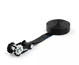 Todas Cinta de amarre - 2,5T - 35mm - de 1 parte - con base para tensor - Negro + etiqueta propia