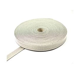 Todo - Cintas de algodón Cinta de sarga de algodón y polipropileno 40mm - 100kg - rollo de 100 m (blanco y negro)