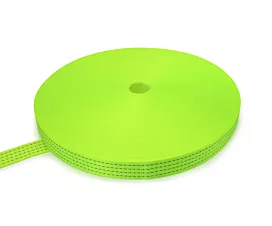 Todo - Poliéster Cinta de poliéster - 50mm - 6000kg - 100m (Amarillo fluorescente con 4 rayas)