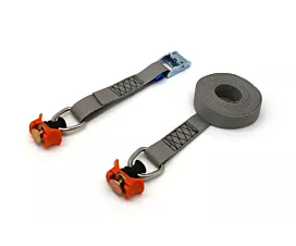 Todas Cinta de amarre - 300kg - 3,5m - 25mm - De 2 partes - Para rieles L-track - Gris Todas Cinta de amarre - 300kg - 3,5m - 25mm - De 2 partes - Para rieles L-track - Gris