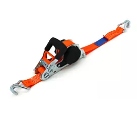 2,5t - Estándar Cinta de amarre - 2T - 3m - 35mm - Retráctil con sistema de auto-bloqueo - Ganchos cerrados - Naranja