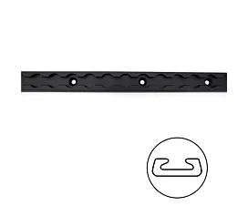 Todo - Hardware negro Riel de amarre L-track - 0,6m - Aluminio - Negro