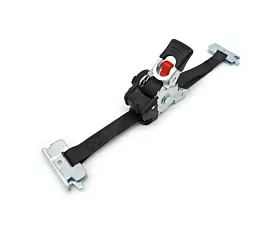 Todo - Cintas negras Cinta de amarre - 600kg - 1,8m - 25mm - Retráctil - Piezas de extremo para rieles - Negro