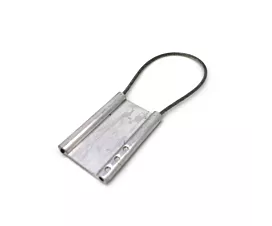 Todo - Eslingas planas Etiqueta de Aluminio ID/Sello de cable - Blanco - Cable estándar (22cm)