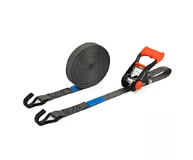 Todas Cinta de amarre 1,2T - 6,5m - 25mm - de 2 partes - Ganchos cerrados - De lujo - Gris - 4uds Todas Cinta de amarre 1,2T - 6,5m - 25mm - de 2 partes - Ganchos cerrados - De lujo - Gris - 4uds