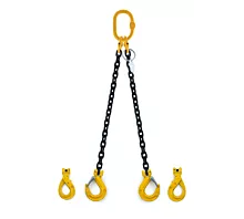 Cadenas de 2 ramales G8 Cadena/Eslinga de elevación - 7,4t - 13mm - 2 ramales - Sin ganchos acortadores - G8 - Ganchos a elegir