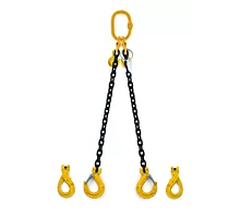 Cadenas de 2 ramales G8 Cadena/Eslinga de elevación - 7,4t - 13mm - 2 ramales - Ganchos acortadores - G8 - Ganchos a elegir