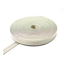 Cintas de algodón Cinta de sarga de algodón y polipropileno 40mm - 100kg - rollo de 100 m (blanco y negro)